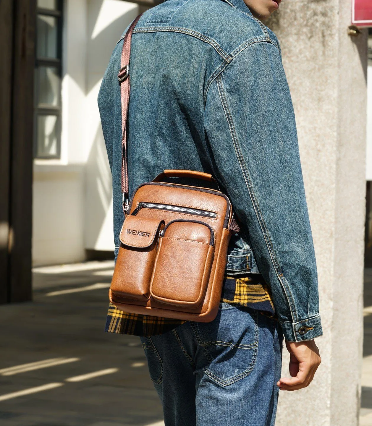 Men’s Shoulder Bag - Chestnut (8633)