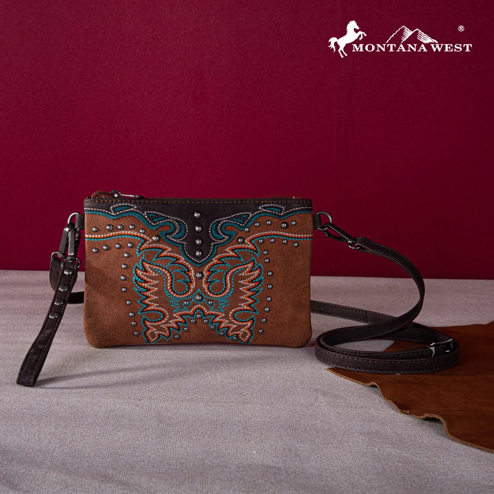 Montana West Embroidered Collection Clutch/Crossbody