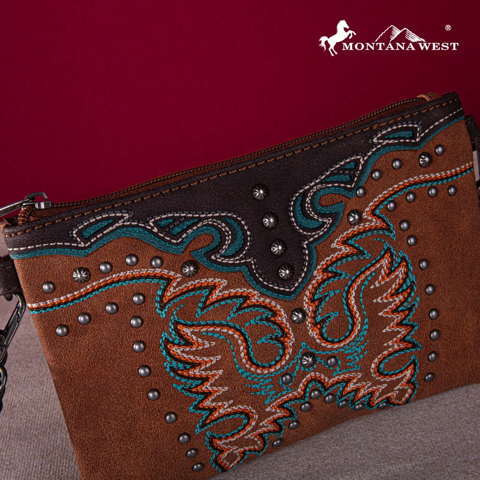 Montana West Embroidered Collection Clutch/Crossbody