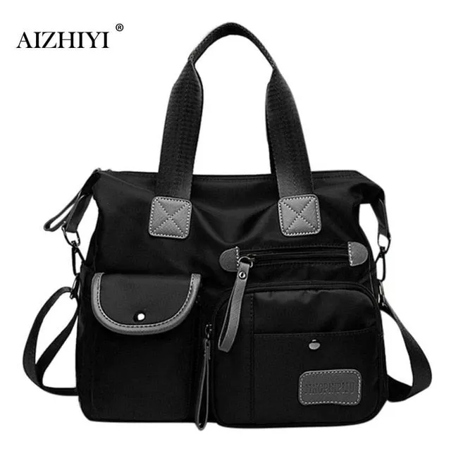 Multiuse Women Waterproof Handbag Nylon Tote Fashion Messenger Crossbody Bags for Women Top-Handle Shoulder Purse Travel Bag