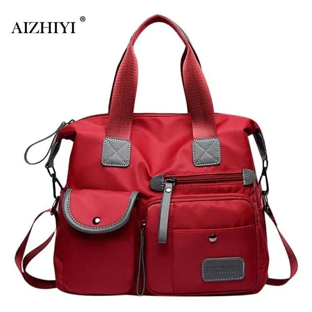 Multiuse Women Waterproof Handbag Nylon Tote Fashion Messenger Crossbody Bags for Women Top-Handle Shoulder Purse Travel Bag