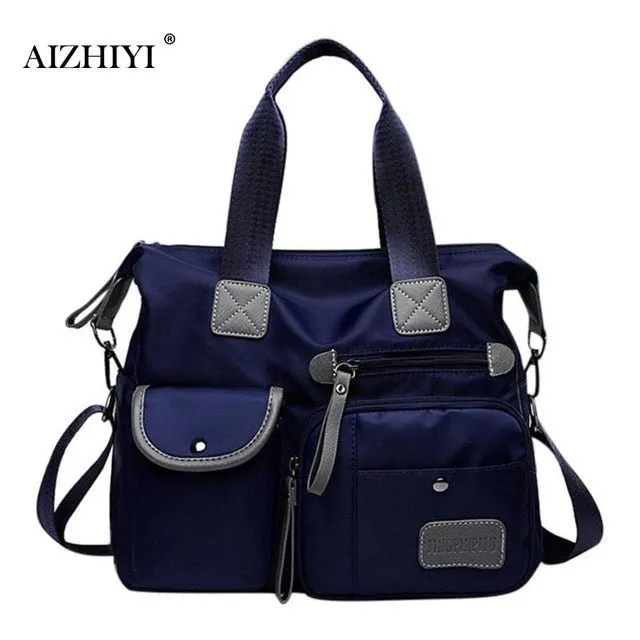 Multiuse Women Waterproof Handbag Nylon Tote Fashion Messenger Crossbody Bags for Women Top-Handle Shoulder Purse Travel Bag