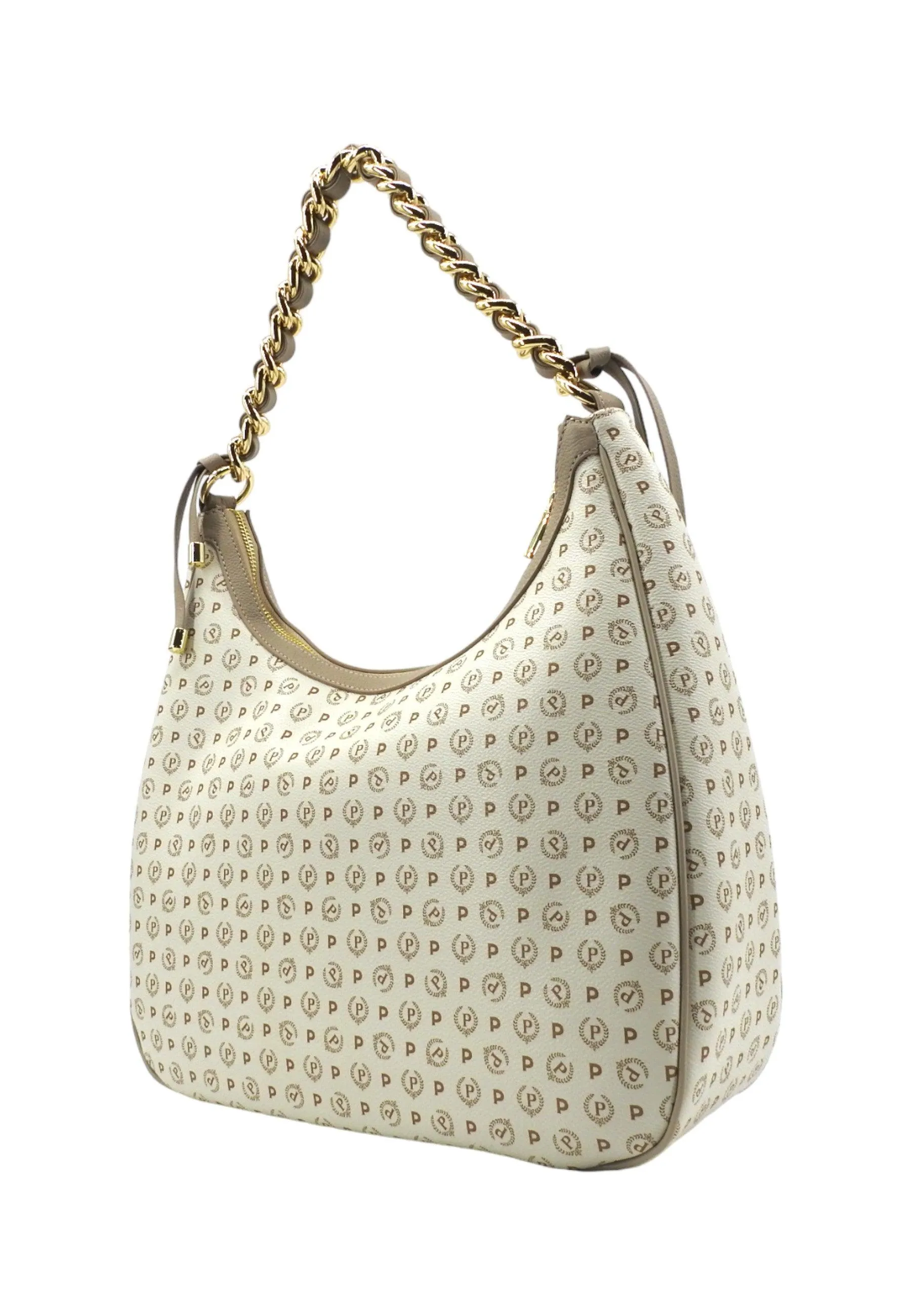 POLLINI Borsa Hobo Donna Avorio Ghiaccio TE8519PP0HQ1110A