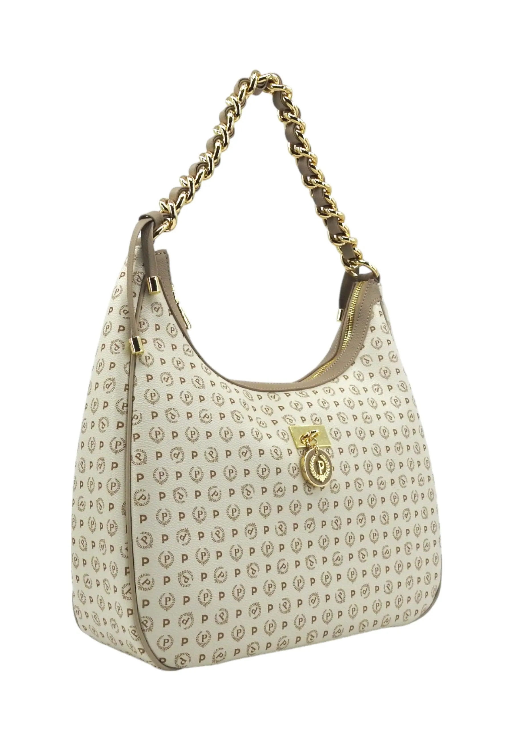 POLLINI Borsa Hobo Donna Avorio Ghiaccio TE8519PP0HQ1110A