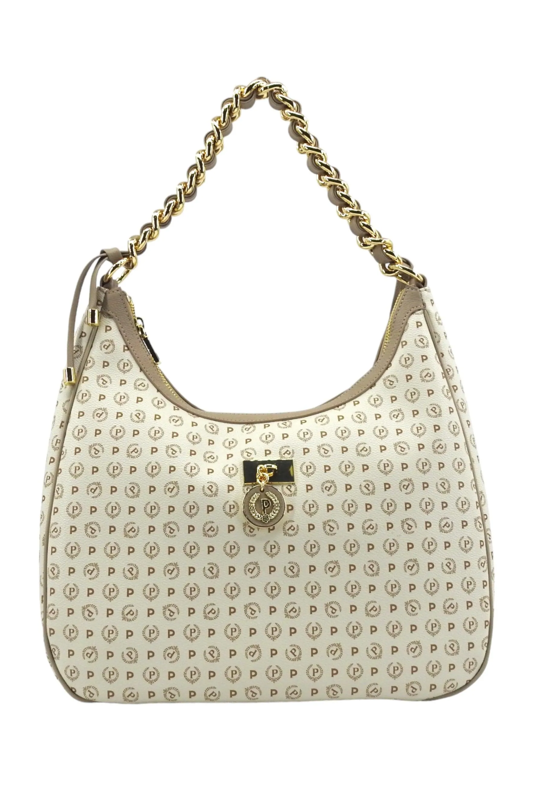 POLLINI Borsa Hobo Donna Avorio Ghiaccio TE8519PP0HQ1110A