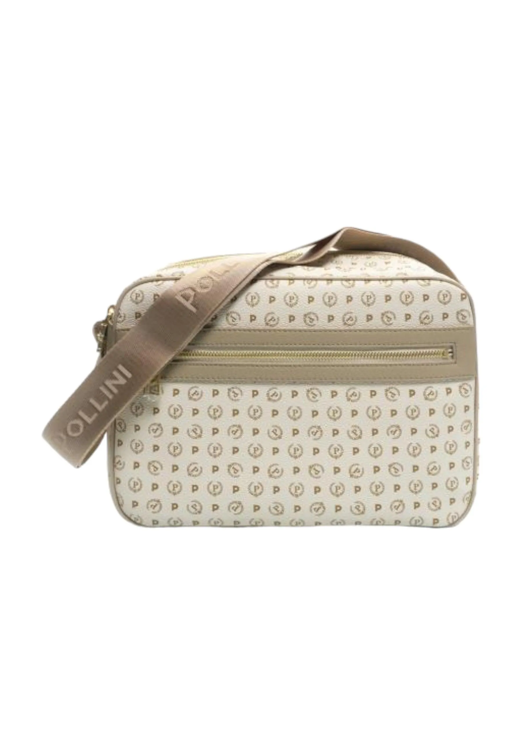 POLLINI Borsa Tracolla Messenger Donna Avorio Ghiaccio TE8402PP02Q1110A