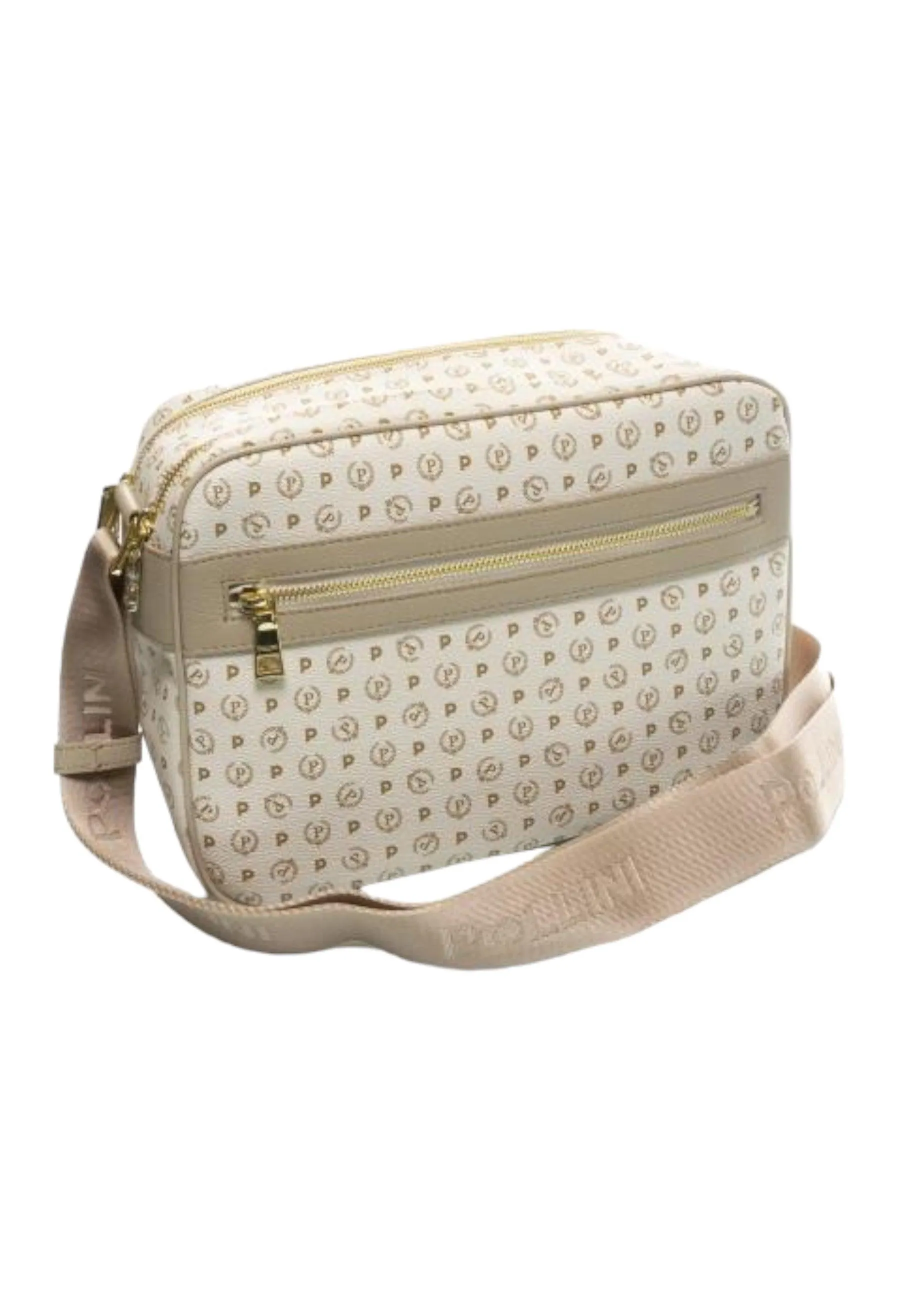 POLLINI Borsa Tracolla Messenger Donna Avorio Ghiaccio TE8402PP02Q1110A