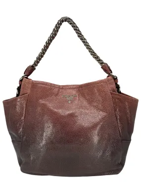 Prada Lux Chain Ombre Leather Side Pocket Hobo