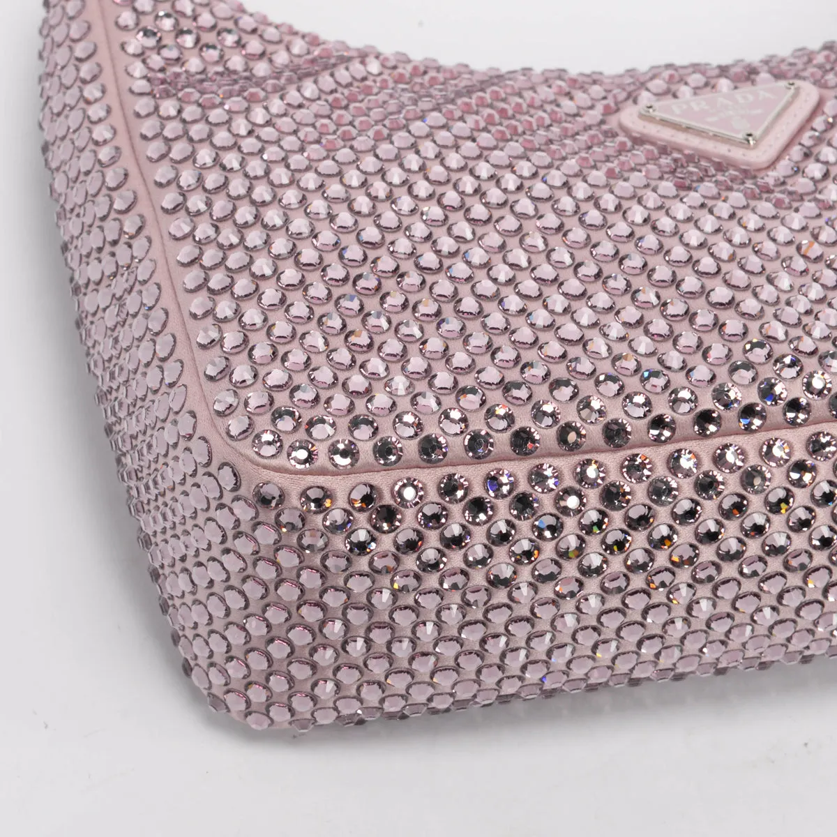 Prada Pink Satin & Crystal Re-Edition 2000 Bag