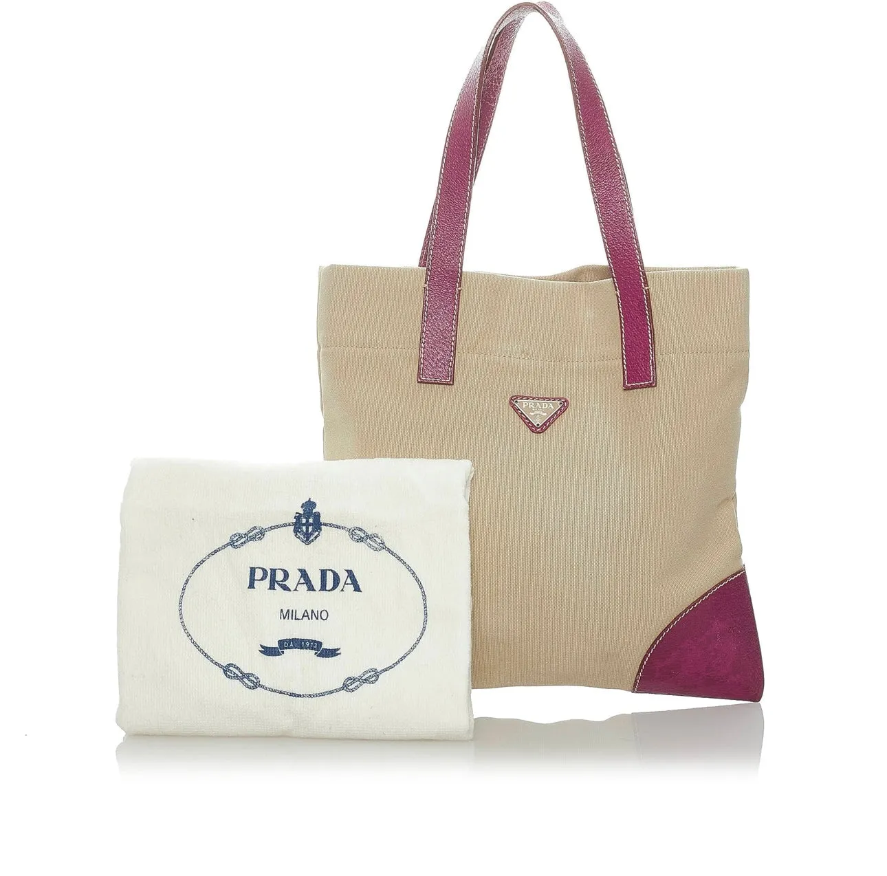 Pre-Owned Prada Canvas Tote Bag