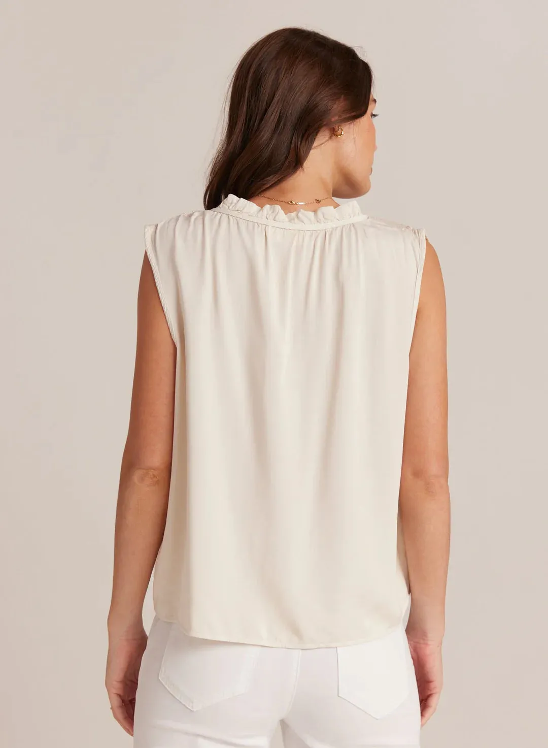 RUFFLE NECK TANK (CLIFFSIDE) - BELLA DAHL