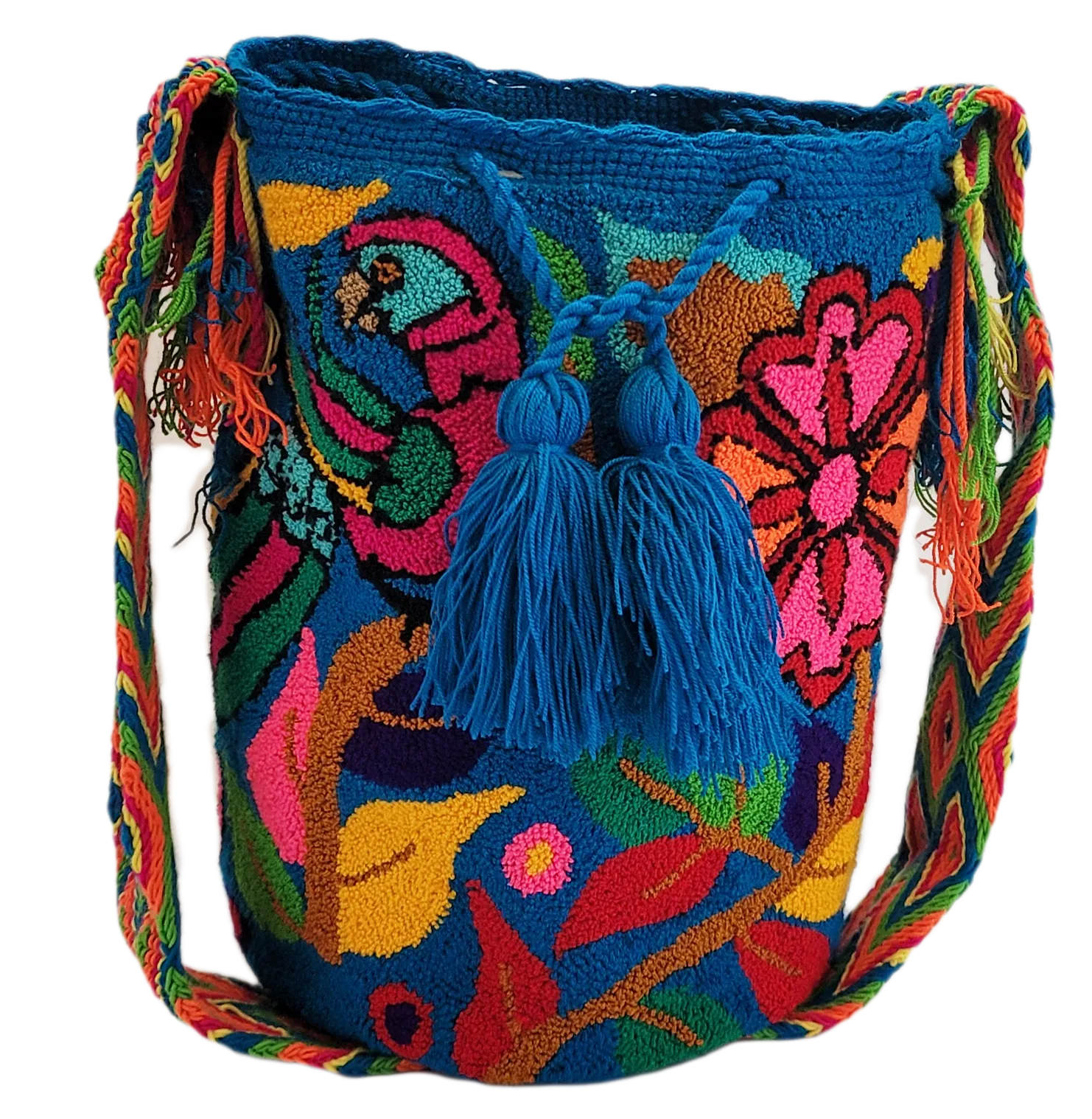 Rylee Large Handmade Punch-needle Wayuu Mochila Bag