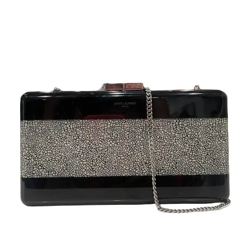 Saint Laurent Mosaic Print Box Clutch (NWT)