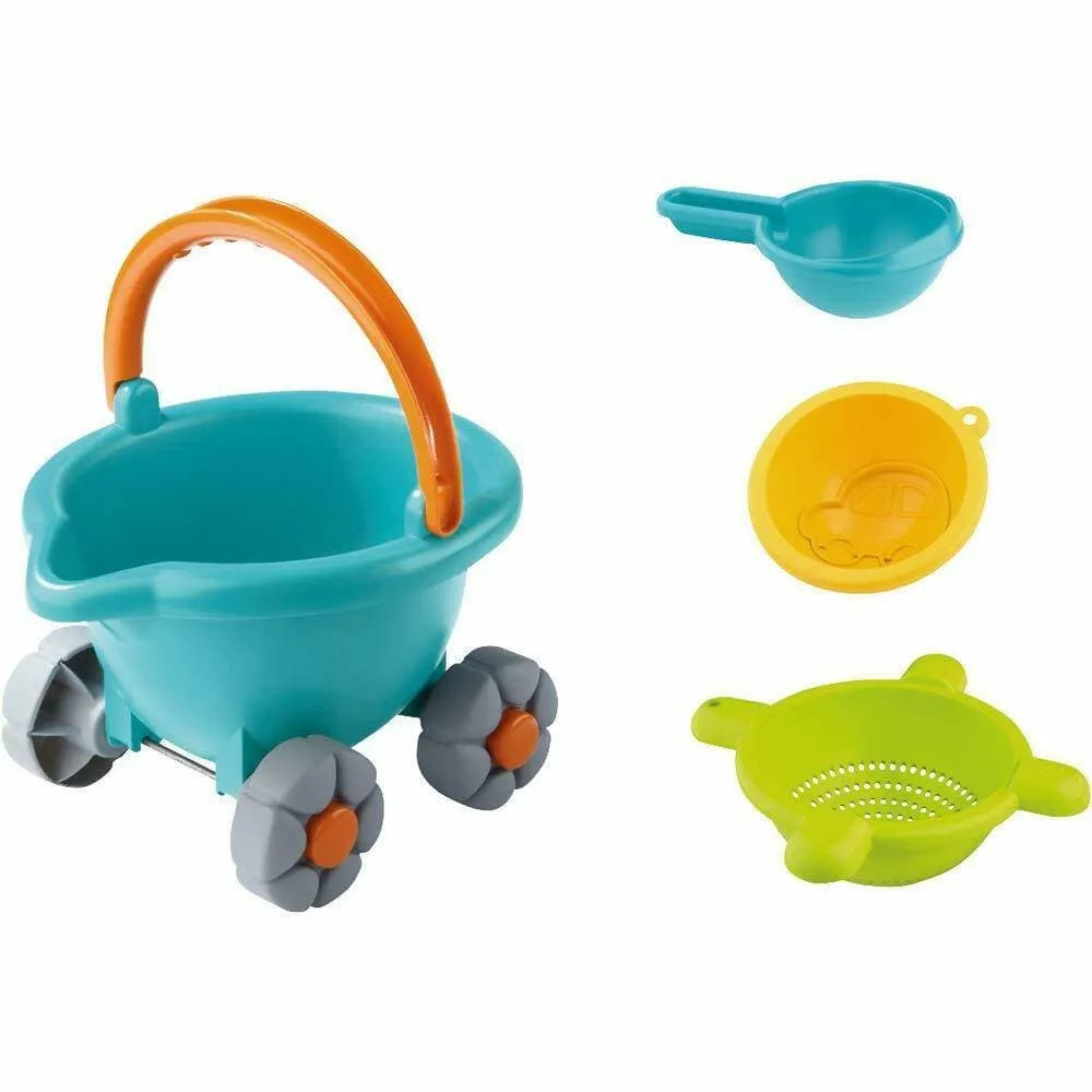 Sand Bucket Scooter 4 Piece Nesting Beach Toy Set