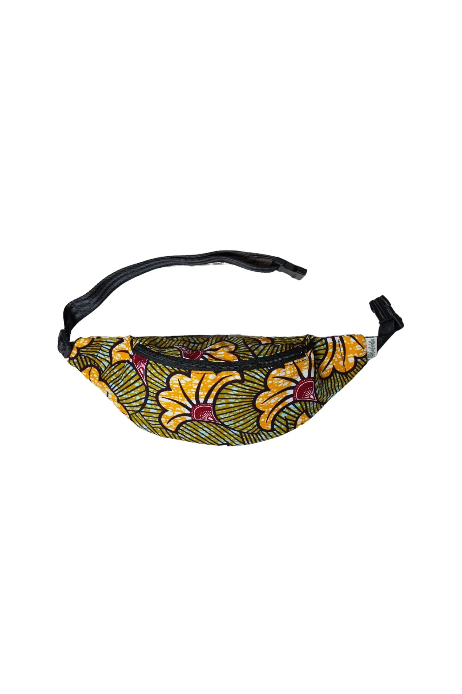 Seye Waistbag - Yellow Rolls Royce African Ankara Wax Cotton Print - 10