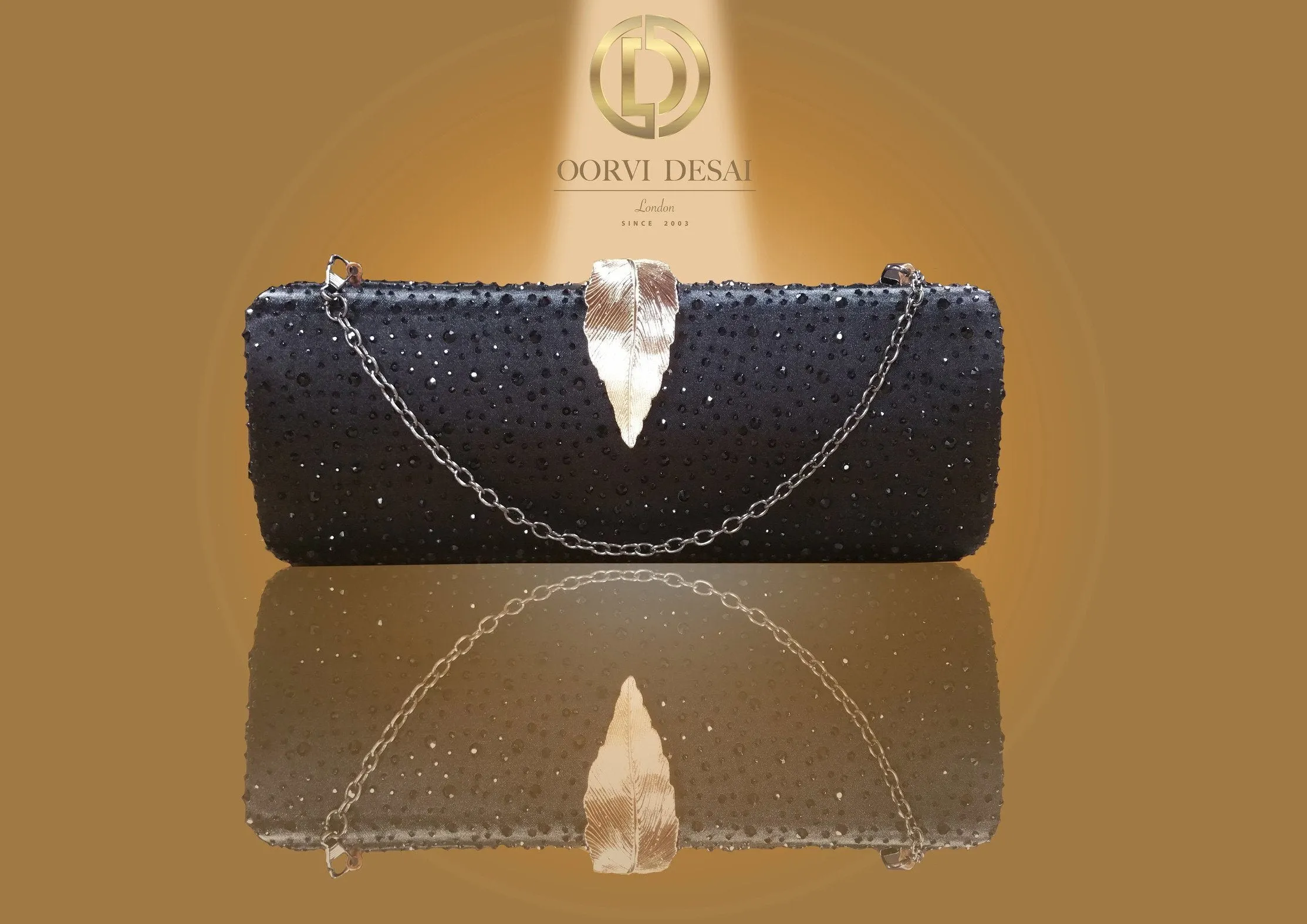 Shimmer Grainy Textured Elongated Clutch with Leaf Clasp (OD - B 30 Blue/ Black/ Silver/ Gold/ Red/ D-Blue)