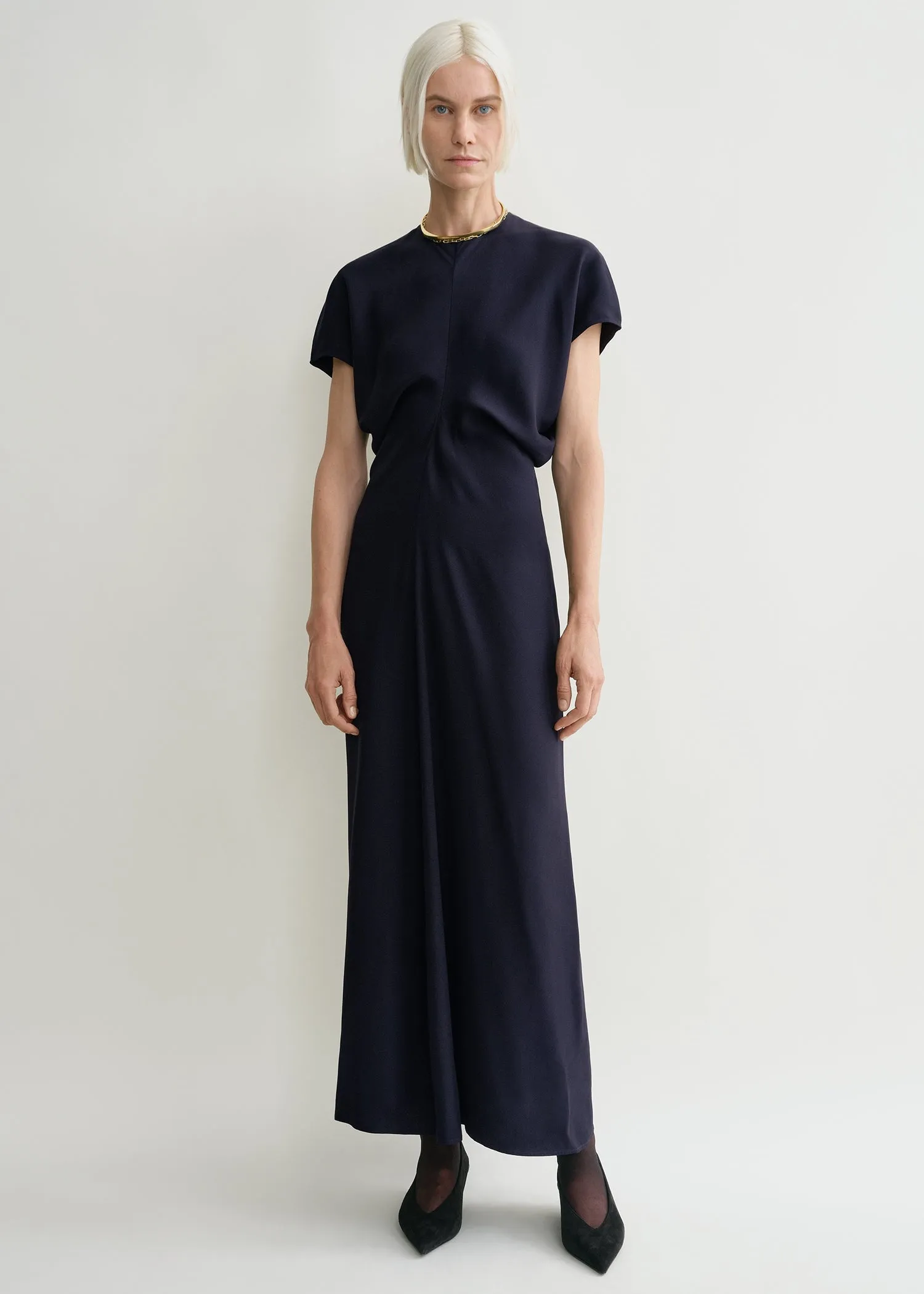 Slouch waist dress navy