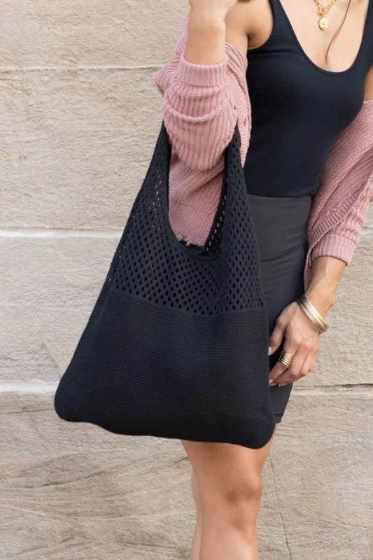 SOFT KNIT HOBO BAG (3 COLORS)