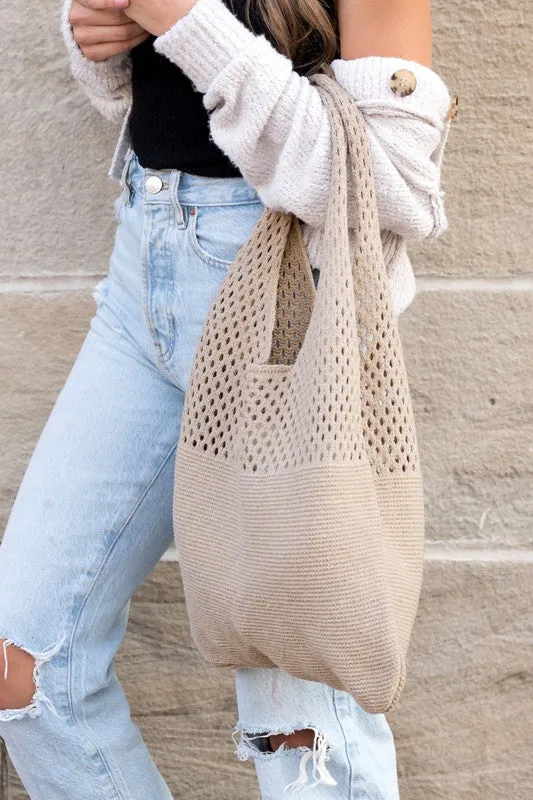 SOFT KNIT HOBO BAG (3 COLORS)