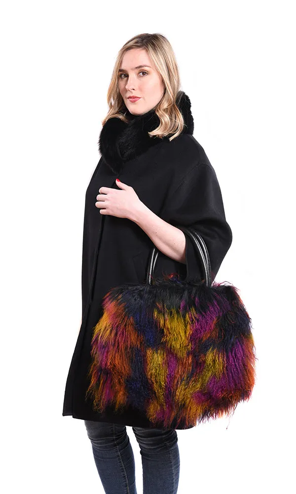 Tibet lamb fur purse