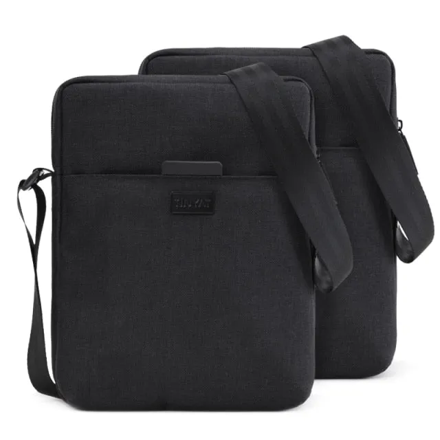 TINYAT Men's Bags Light Canvas Shoulder Bag For 7.9' Ipad Casual Crossbody Bags Waterproof Business Shoulder bag for men 0.13kg