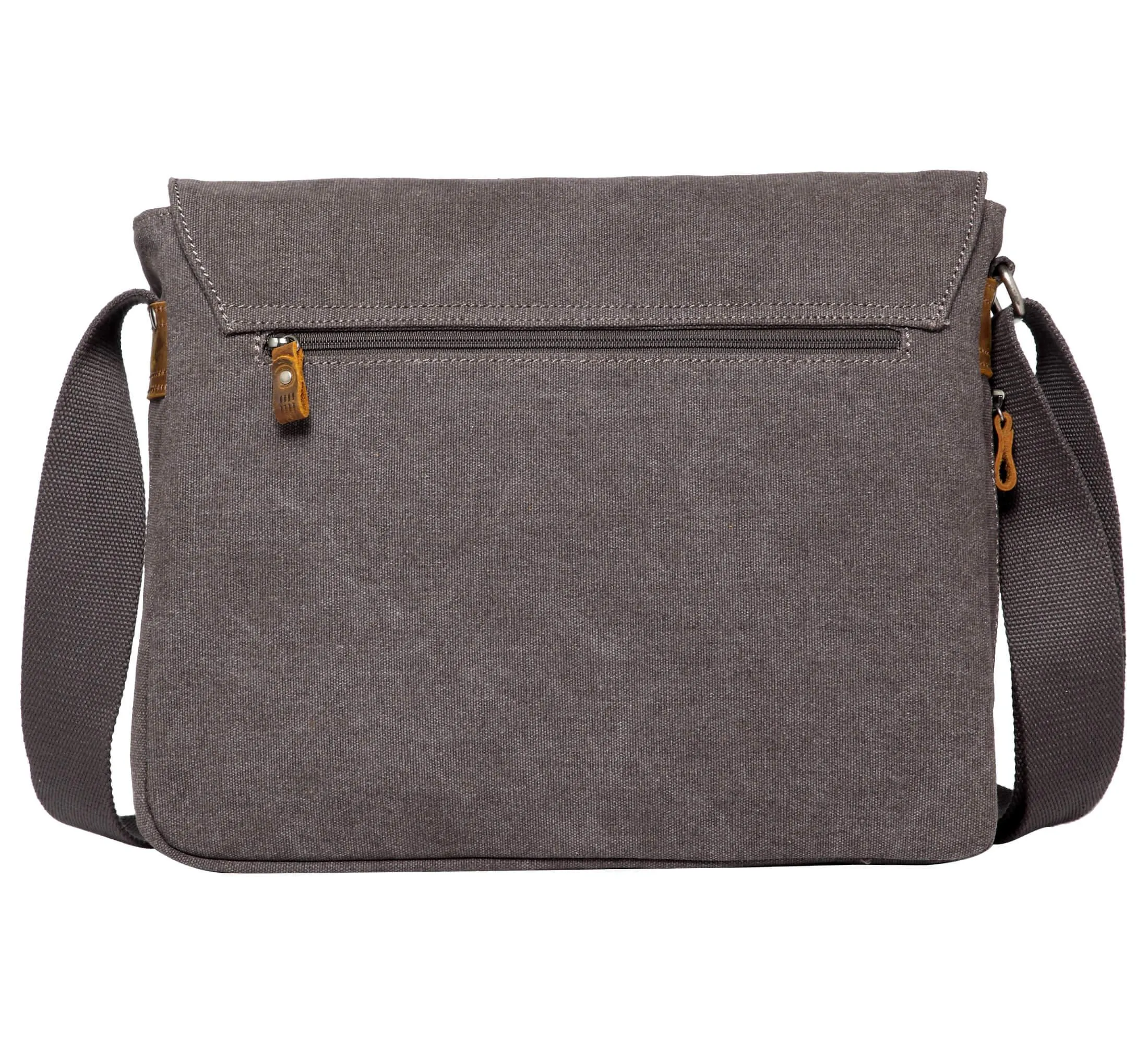 TRP0240 Troop London Classic Canvas Laptop Messenger Bag - 16.5 Diagonally