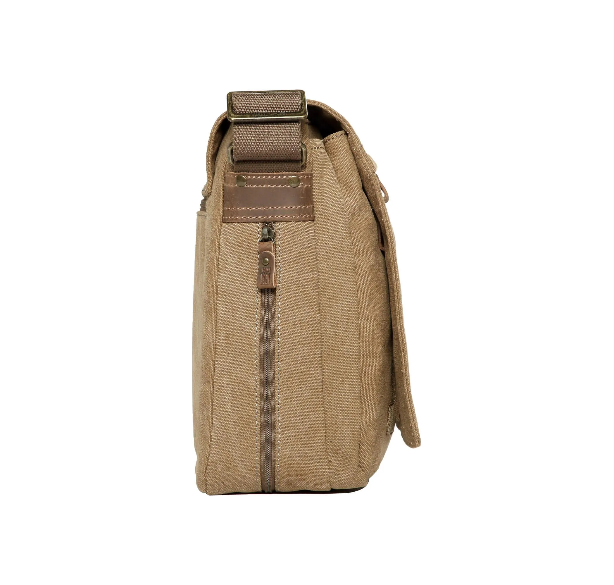 TRP0240 Troop London Classic Canvas Laptop Messenger Bag - 16.5 Diagonally