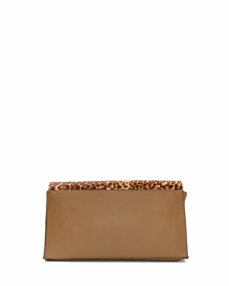 Vince Camuto Handbag KIMI CLUTCH NATURAL LEOP/HRCLF/MAT Y SHRKN