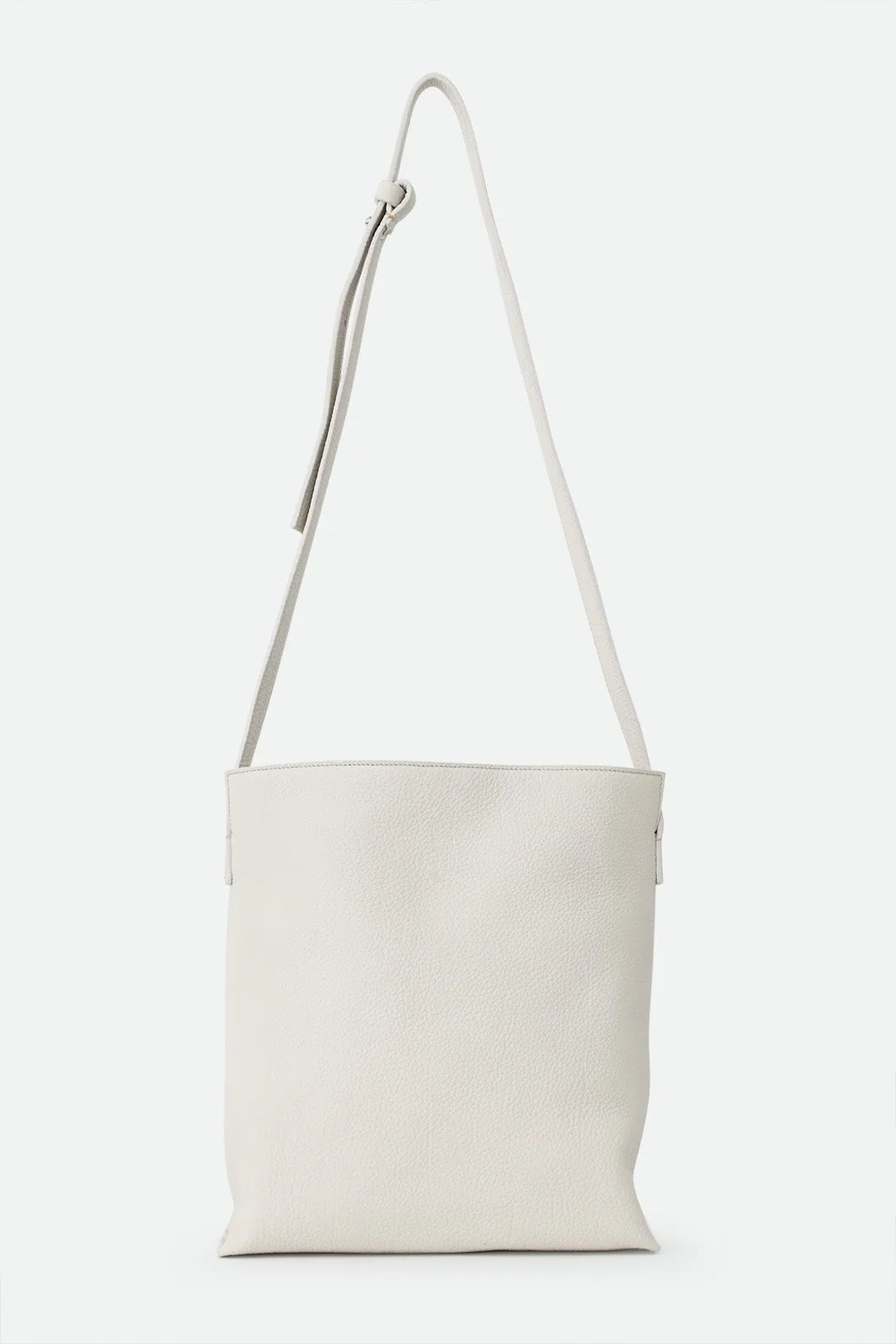 VINCENZA ITALIAN LEATHER BUCKET BAG BUTTER WHITE