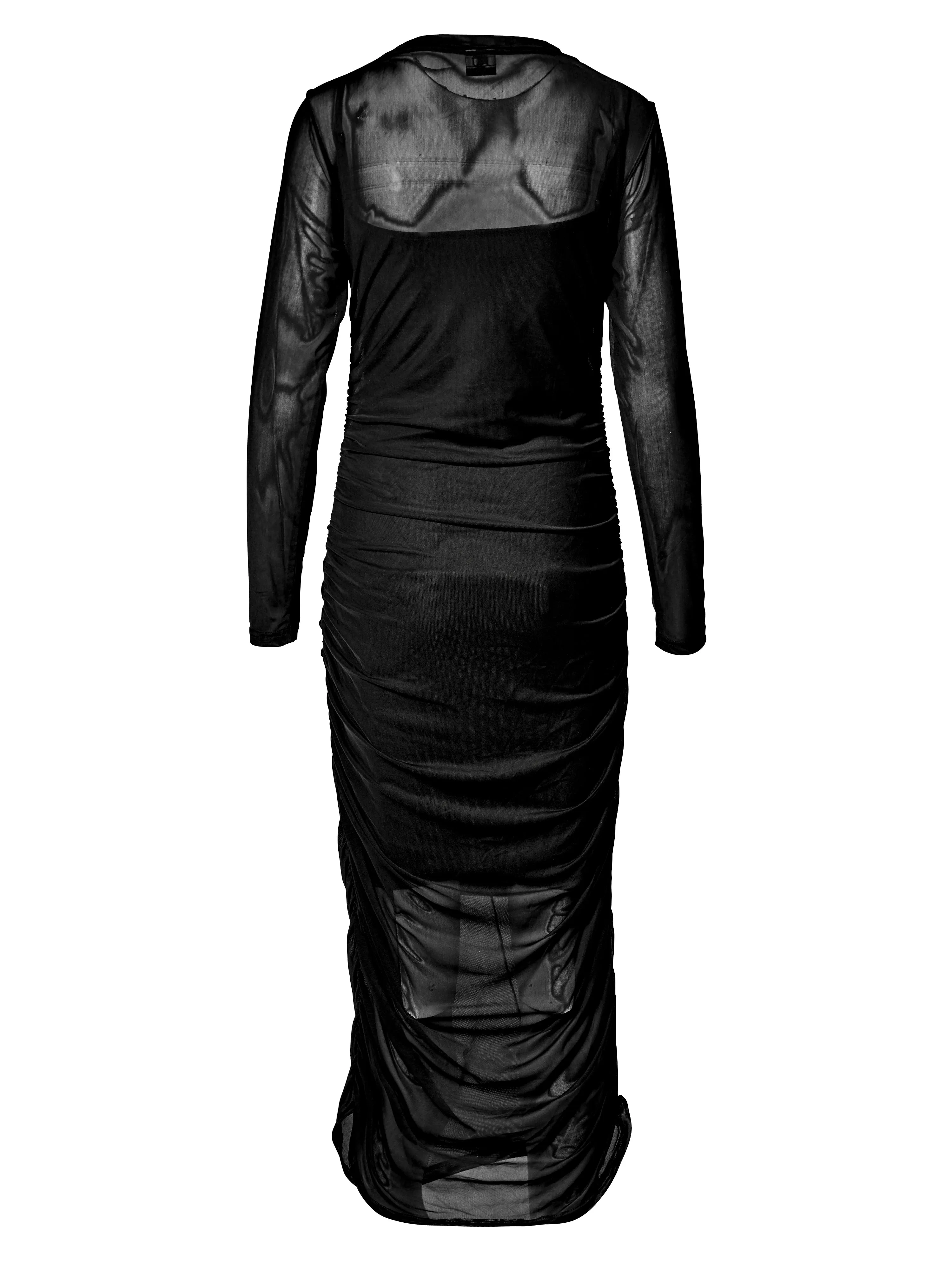 VINJA Mesh Kleid - Schwarz